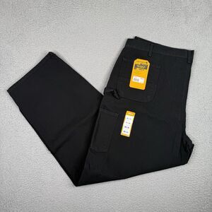 Carhartt Pants Mens 46x34 Black Loose Fit Washed Duck Utility Work B11 New NWT